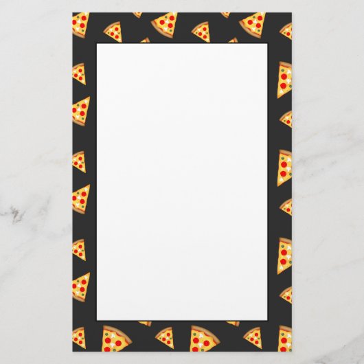 Cool- en pretpizza-snijdpatroon briefpapier (Voorkant)