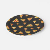 Cool- en pretpizza-snijdpatroon papieren bordje (Gekanteld)