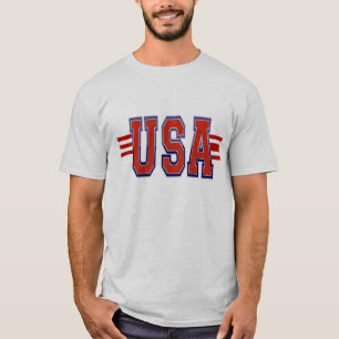 Cool en sportief patriottisch USA rode strepen T-shirt