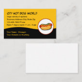 Cool en trendy hotdog themarestaurant visitekaartje (Voorkant / Achterkant)