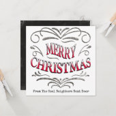 Cool ENBOR Merry-Wenskaart met kerstflat Kaart (Voorkant / Achterkant in situ)