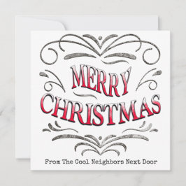 Cool ENBOR Merry-Wenskaart met kerstflat Kaart