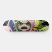 Cool enge buitenaardse monster kat meisjes skatebo persoonlijk skateboard (Horizontaal)