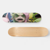 Cool enge buitenaardse monster kat meisjes skatebo persoonlijk skateboard (Horizontaal)