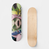 Cool enge buitenaardse monster kat meisjes skatebo persoonlijk skateboard (Voorkant)