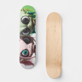 Cool enge buitenaardse monster kat meisjes skatebo persoonlijk skateboard (Voorkant)