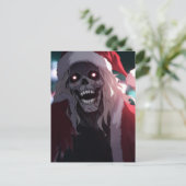 Cool Enge Enge Schedel Sinterklaas Xmas Feestdagenkaart (Staand voorkant)