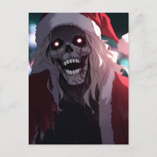 Cool Enge Enge Schedel Sinterklaas Xmas Feestdagenkaart (Voorkant)