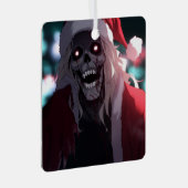 Cool Enge Enge Schedel Sinterklaas Xmas Metalen Ornament (Voorkant Rechts)