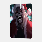 Cool Enge Enge Schedel Sinterklaas Xmas Metalen Ornament (Voorkant links)