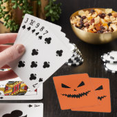 Cool enge Jack O'Lantern Halloween zwart oranje Pokerkaarten (Insitu)