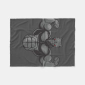 Cool Engels Bulldog Bodybuilder Gewichtheffen Fleece Deken (Voorkant (Horizontaal))