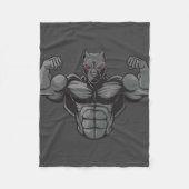 Cool Engels Bulldog Bodybuilder Gewichtheffen Fleece Deken (Voorkant)