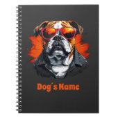 Cool Engels Bulldog met zonnebril Notitieboek (Voorkant)