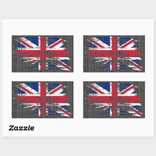 Cool Engels vlagontwerp Rechthoekige Sticker (Vel)