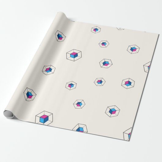 Cool Enigma Cryptocurrency Sign Patroon Cadeaupapier (Uitgerold)