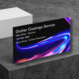 Cool Epoxy Coatings Thema Zakelijke Kaart Sjabloon Visitekaartje