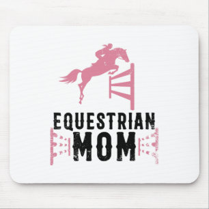 Cool Equestrian Mom Gift voor Show springen Wo Muismat