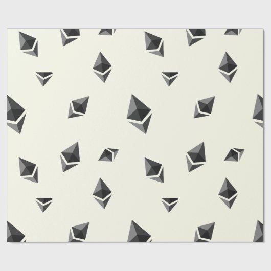 Cool Ethereum Cryptocurrency Sign Patroon Cadeaupapier (Vlak)