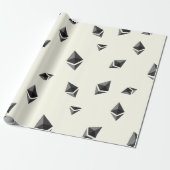 Cool Ethereum Cryptocurrency Sign Patroon Cadeaupapier (Uitgerold)