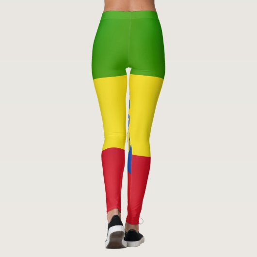 Cool Ethiopia Flag Mode Leggings (Achterkant)