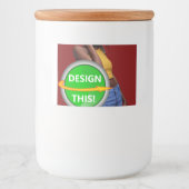 COOL! Etiket van de voedselcontainer (3 "x 2") - S (Voorkant)