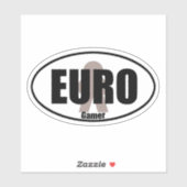 Cool Euro Gamer Epic Meeple Tabletop Decline Style Sticker (Vel)