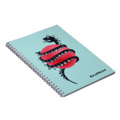 Cool Evil Black Dragon Snake Monster Notitieboek (Rechterzijde)
