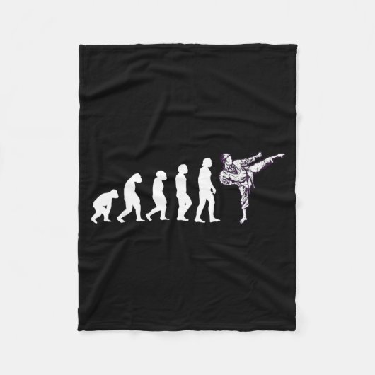 Cool Evolution Taekwondo Karate Aikido Ju Jutsu Fleece Deken (Voorkant)