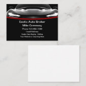Cool Exotic Auto Makelaar Visitekaartjes (Voorkant / Achterkant)