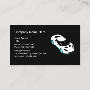 Cool Exotic Car Sales Broker Visitekaartje