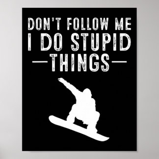 Cool Extreme sportliefhebbers Snowboard Kinder Des Poster