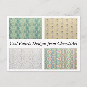 Cool Fabric-Design uit CherylsArt-Briefkaarten Briefkaart