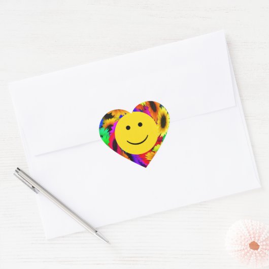 Cool Face Heart Sticker (Envelop)
