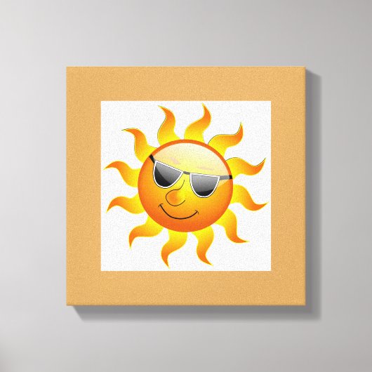 COOL FACE SUNSHINE CANVAS AFDRUK (Voorkant)