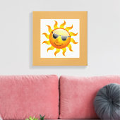 COOL FACE SUNSHINE CANVAS AFDRUK (Insitu (Woonkamer))