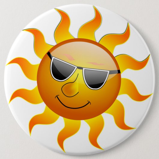 COOL FACE SUNSHINE RONDE BUTTON 6,0 CM (Voorkant)