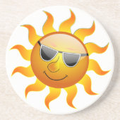 COOL FACE SUNSHINE ZANDSTEEN ONDERZETTER (Voorkant)