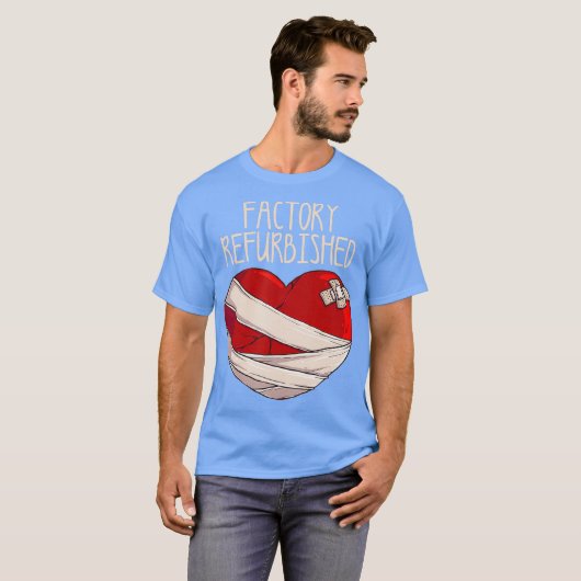 Cool Factory Refurbited Heart Funny Open Heart T-shirt (Voorkant volledig)