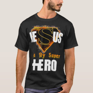 Cool Faith based Jesus is mijn super Hero T-shirt