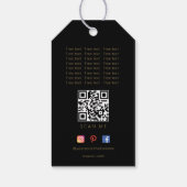 Cool Fake Gold Black Heart Lace Effect Love Thanks Cadeaulabel (Achterkant)