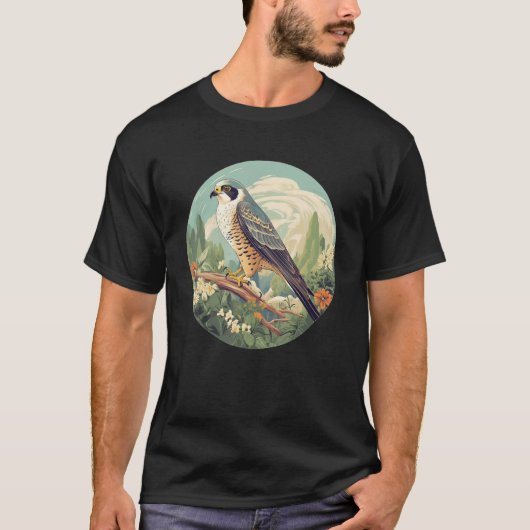 Cool Falconry Bird in Wilderness T-shirt (Voorkant)