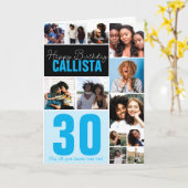 Cool Familie Vrienden Fotocollage Gelukkige Verjaa Kaart (Gele Bloem)