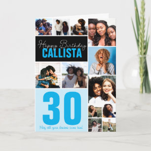 Cool Familie Vrienden Fotocollage Gelukkige Verjaa Kaart