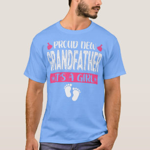 Cool Family Proud New Grandfather It's A Girl Gend T-shirt