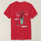 Cool Fantasy Floating Crystals Sakura Tree Islands T-shirt (Design voorkant)