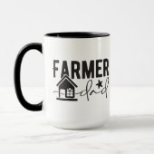 Cool Farmer Papa woord kunst toevoegen monogram Mok (Links)