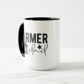 Cool Farmer Papa woord kunst toevoegen monogram Mok (Voorkant links)