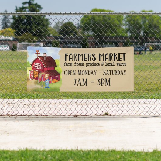 cool Farmers Market voeg tekst toe Spandoek (Insitu)