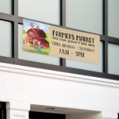 cool Farmers Market voeg tekst toe Spandoek (Buitenkant Gebouw)
